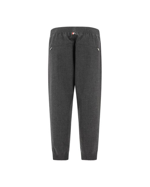 Thom Browne Gray Slim-Fit Trousers for men