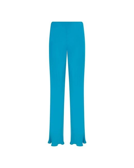 Alberta Ferretti Blue Straight Trousers