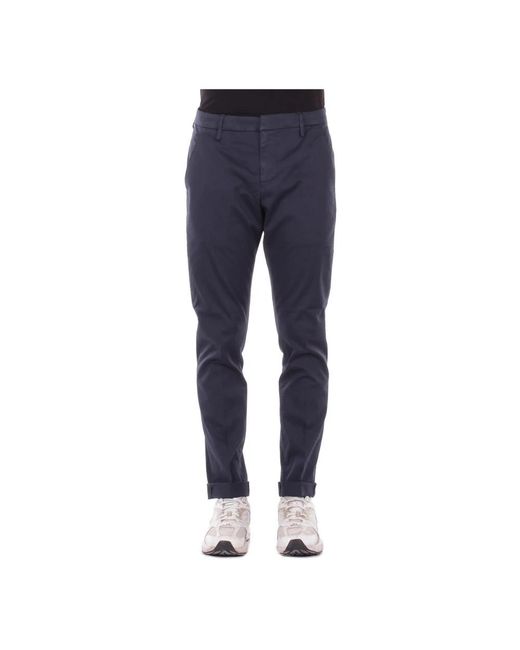 Dondup Blue Slim-Fit Trousers for men