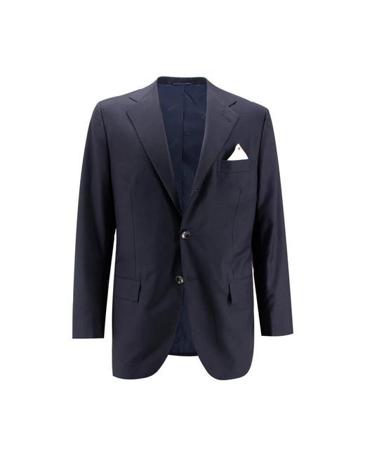 Kiton Blue Single Breasted Suits for men