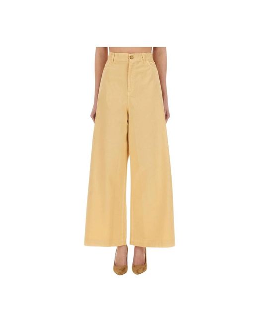 Alysi Yellow Wide Trousers