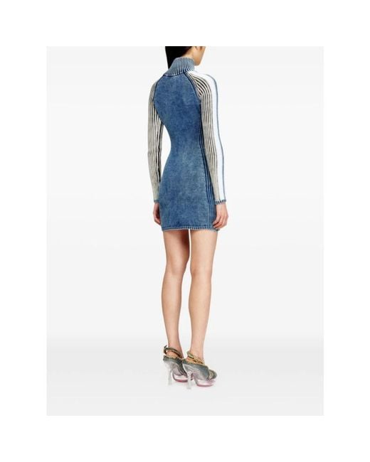 DIESEL Blue Knitted Dresses