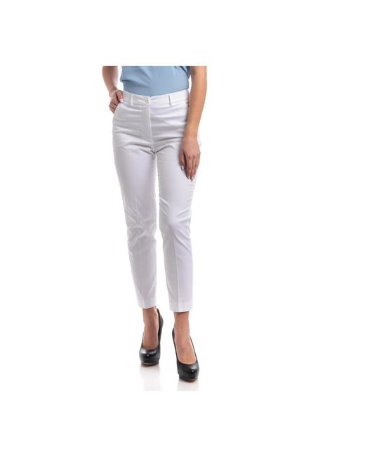 Seventy White Slim-Fit Trousers