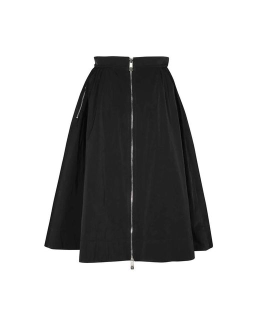 John Richmond Black Technischer stoffrock mit hoher taille