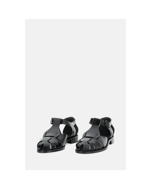 Hereu Black Flat Sandals
