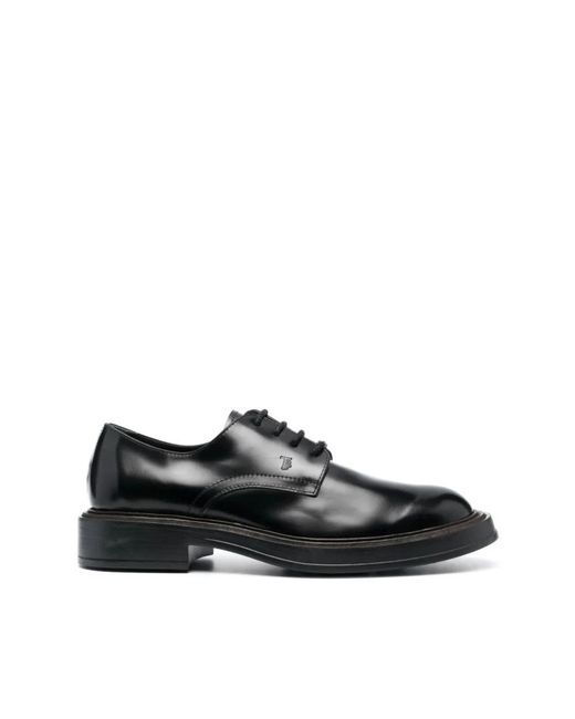 Tod's Schoenen ,Zwart ,Leer Derby Van Glad Leer in het Black voor heren