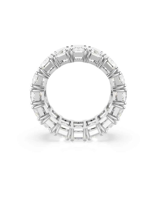 Swarovski Metallic Klassischer Kristall-Matrix-Ring