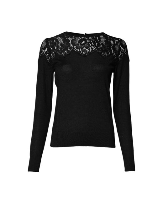 Dolce & Gabbana Black Long Sleeve T-Shirts