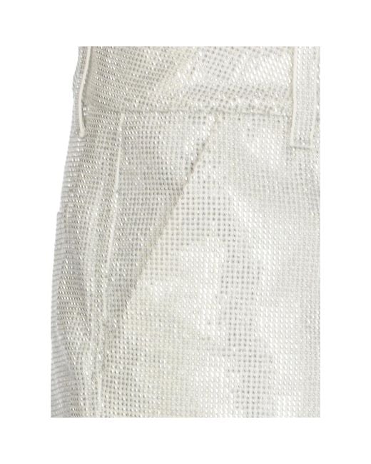 Ermanno Scervino Gray Silberne bermuda-shorts mit strass