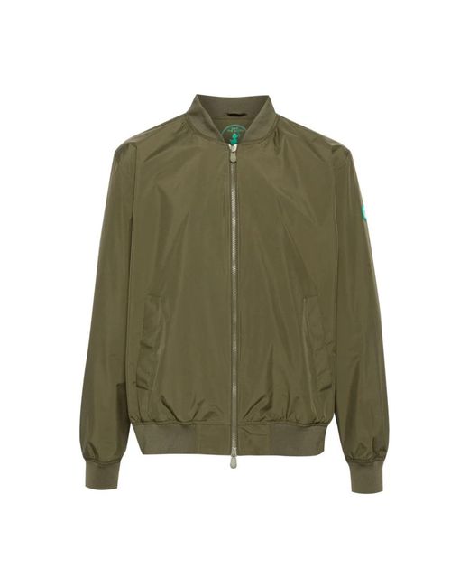 Save The Duck Green Bomber Jackets for men