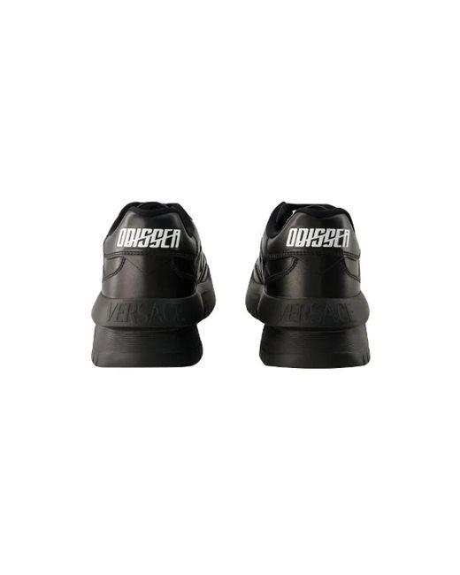 Versace Black Leder sneakers