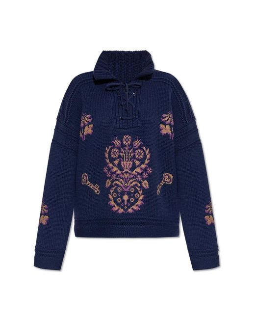 Etro Blue Wollpullover