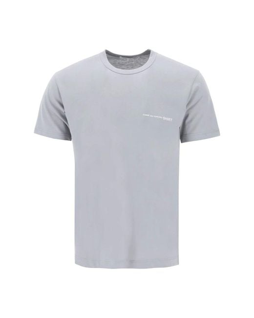 T-shirt con stampa logo stile casual di Comme des Garçons in Gray da Uomo