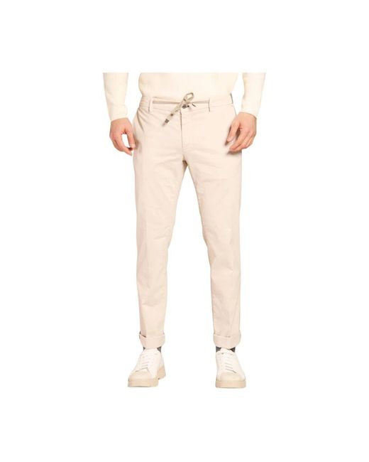 Mason's Stretch-gabardine-chino-joggerhose in Natural für Herren