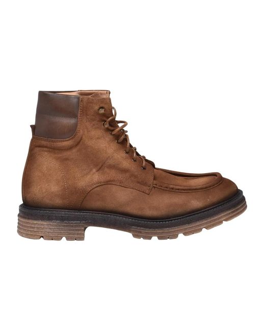 Paolo Pecora Brown Lace-Up Boots for men