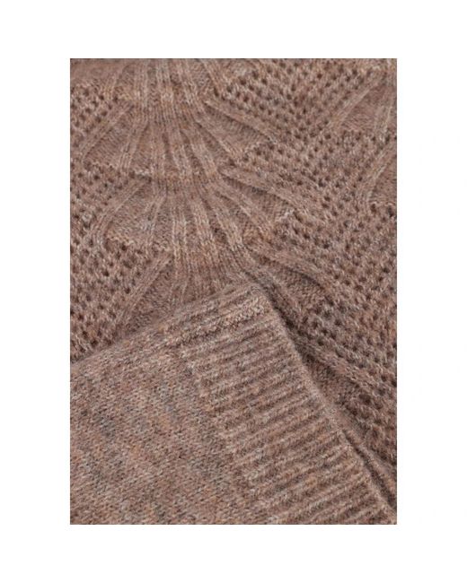 Object Flora Re L/S Gebreide Pullover in het Brown