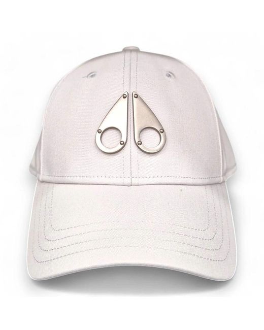 Moose Knuckles Hellgraue baumwollkappe regular fit in Natural für Herren