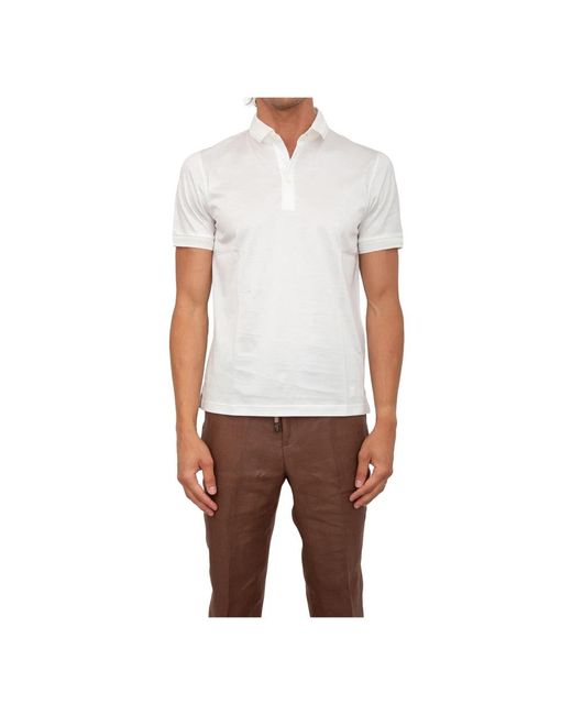 Corneliani Klassisches Polo-Shirt in White für Herren