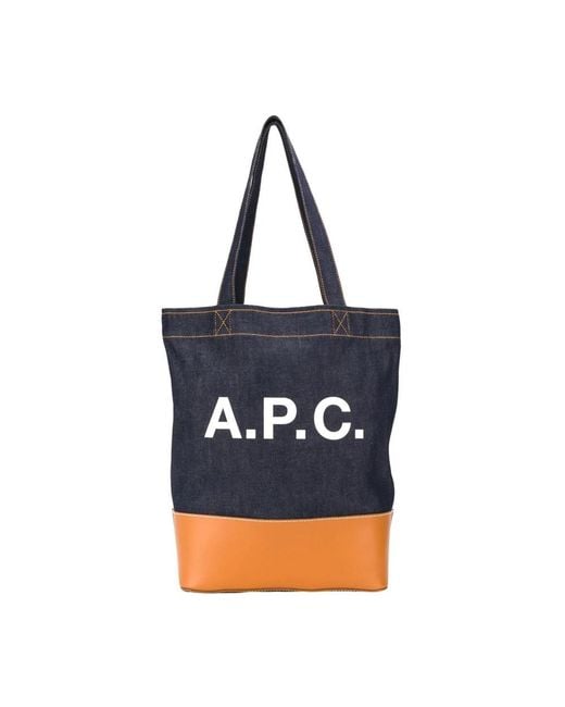 A.P.C. Blue Tote Bags for men