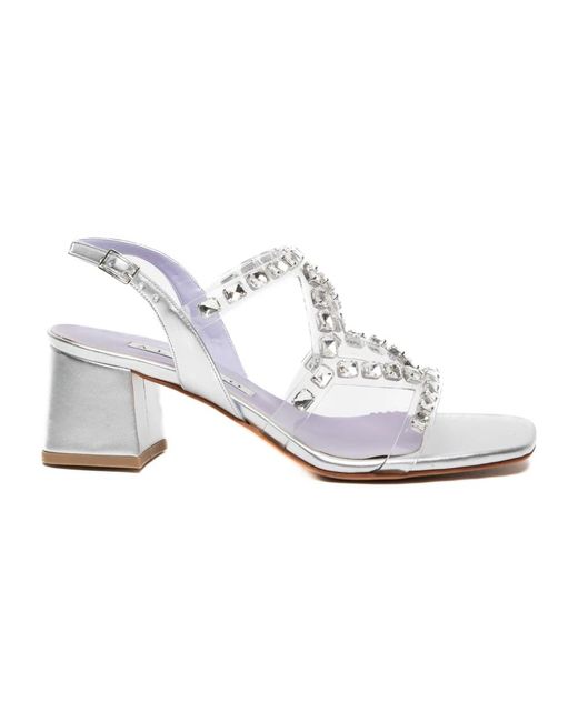 High heel sandals Albano de color White