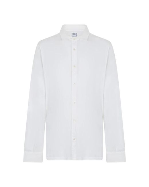 Fedeli White Casual Shirts for men