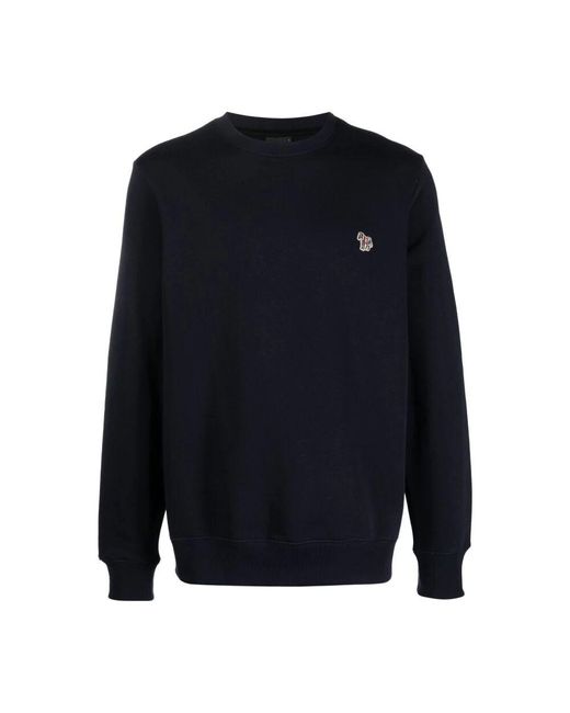 Paul Smith Blauer Zebra-Motiv Rundhalsausschnitt Pullover in Blue für Herren