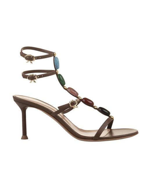 Gianvito Rossi Metallic High Heel Sandals