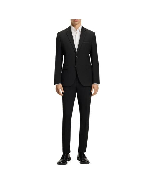 HUGO Black Single Breasted Suits for men