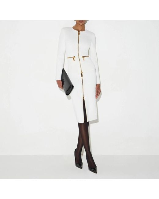 Elisabetta Franchi White Pencil Skirts