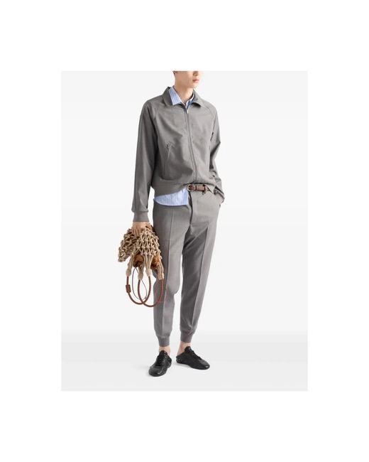 Prada Wollen Joggingbroek in het Gray voor heren