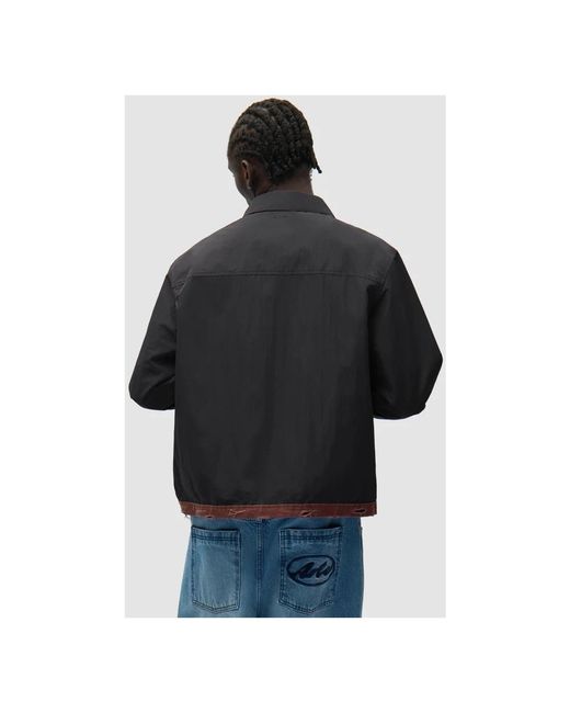 Arte' Shiny Nylon Jacket in het Black voor heren