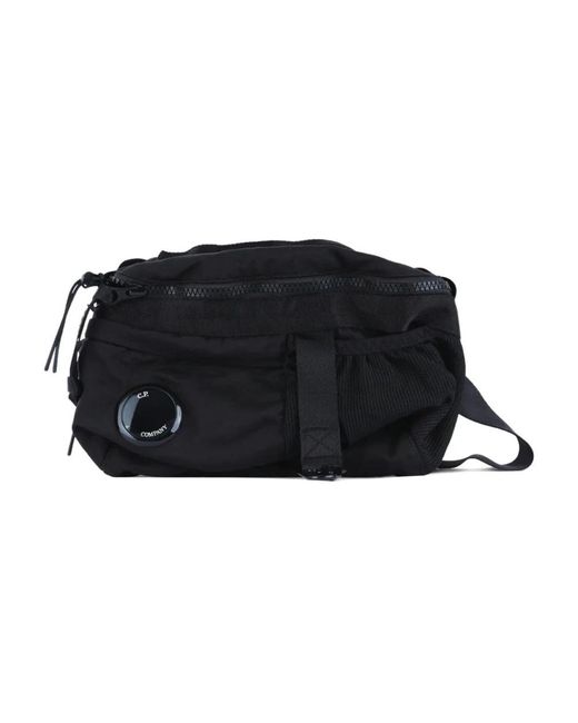 C P Company Black Bum Bags for men