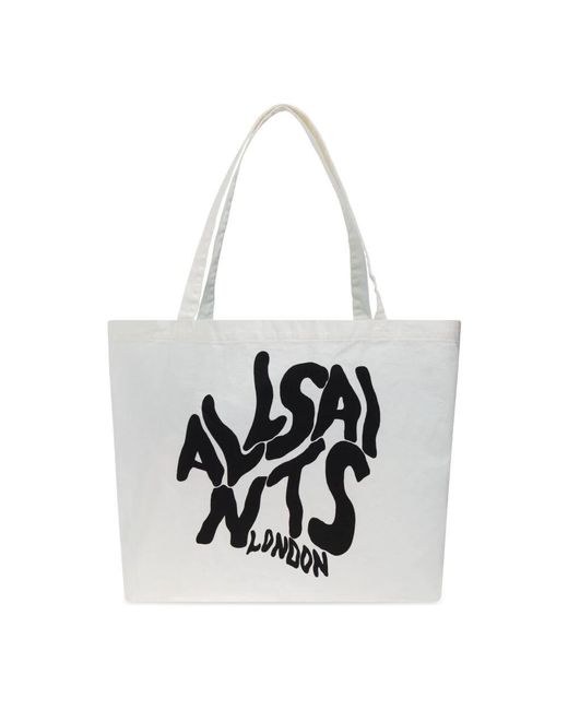 AllSaints Orlando shopper bag in White für Herren