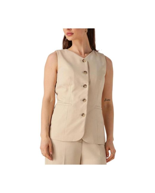 Modström Jassen ,Zand Blazer Normamd Top in het Natural