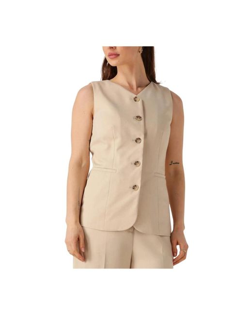 Modström Jassen ,Zand Blazer Normamd Top in het Natural
