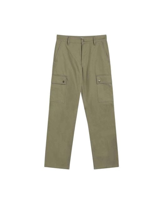 Burberry Green Straight Trousers for men