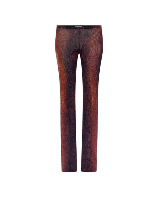 Jean Paul Gaultier Red Mesh Hose Mit Python-Print