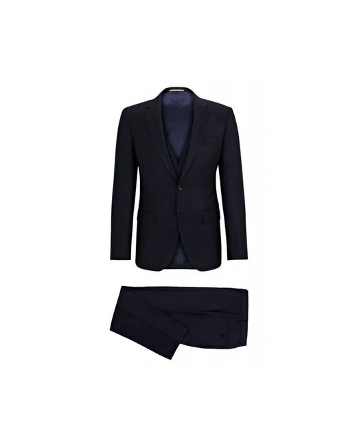 Boss Blue Single Breasted Suits for men