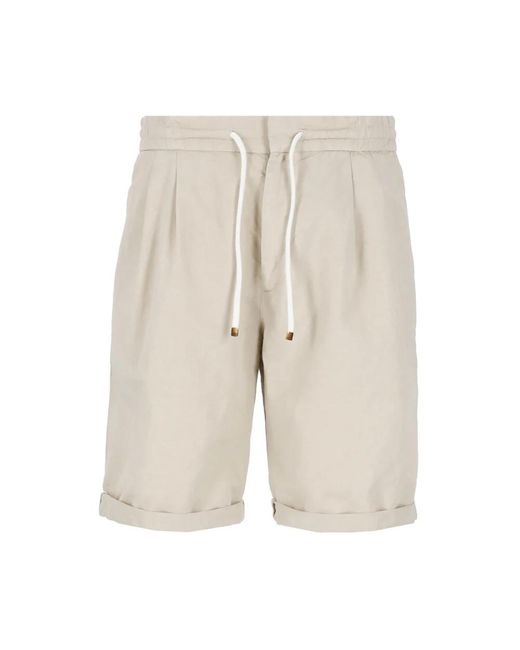 Brunello Cucinelli Natural Casual Shorts for men