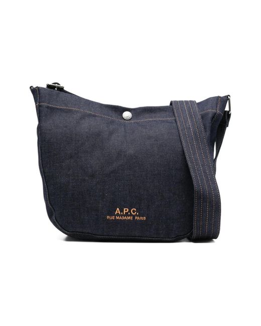 A.P.C. Blue Cross Body Bags for men