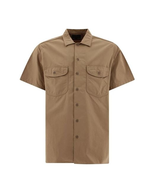 Beams Plus Brown Short Sleeve Shirts for men
