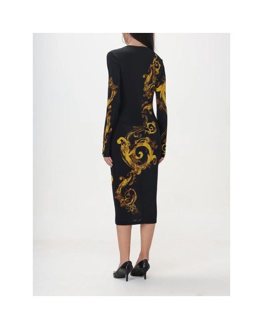 Midi Dresses Versace Jeans Couture de color Black
