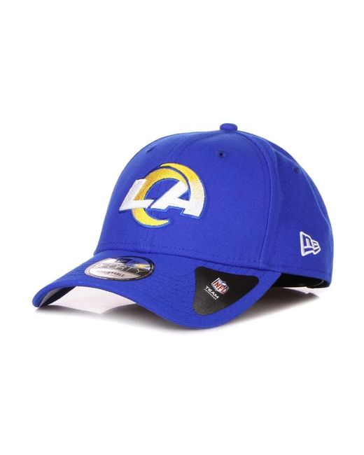 KTZ Accessoires ,Blauw ,Polyester Los Angeles Rams Gebogen Klep Pet in het Blue