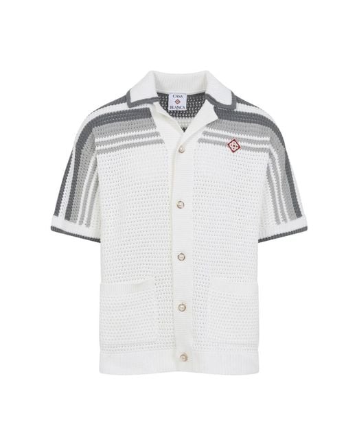 Casablanca White Short Sleeve Shirts for men
