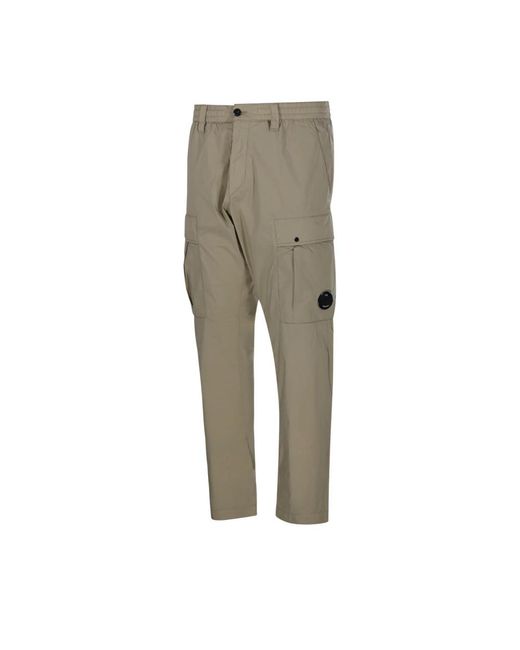 C P Company Green Slim-Fit Trousers for men