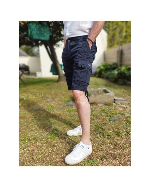 Aeronautica Militare Blue Casual Shorts for men
