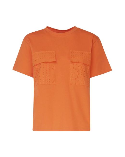 Camiseta naranja con bolsillo falso Mariuccia Milano de color Orange