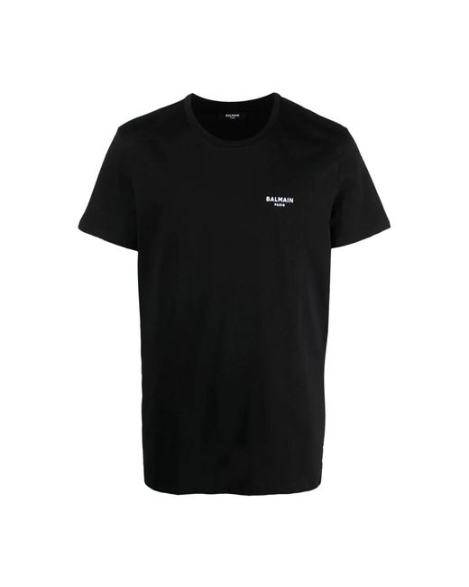 Flock t-shirt nero/bianco di Balmain in Black da Uomo