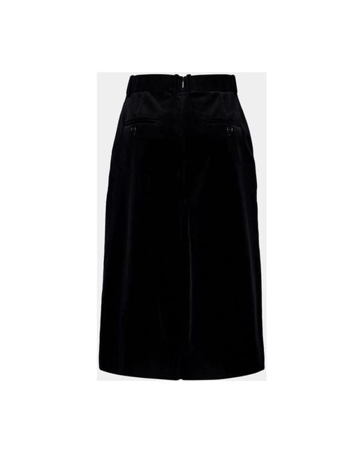 Saint Laurent Black Midi Skirts