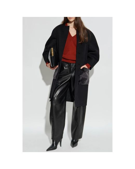 Fendi Black Single-Breasted Coats